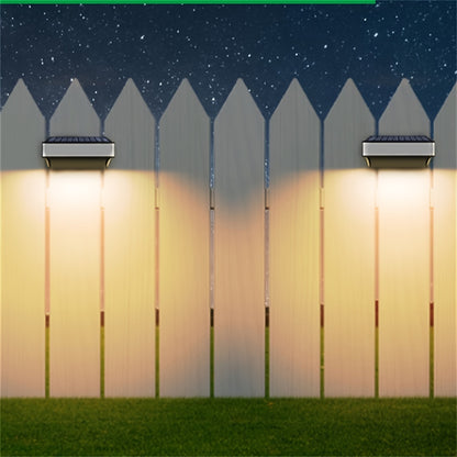 8 pezzi di luci solari per recinzione esterna, luce calda e bianco freddo e luci solari RGB per ponte, luci solari super luminose per scale, luci in acciaio inossidabile per cortile, IP65, per cortile, giardino, recinzione, parete, ponte, decorazioni per