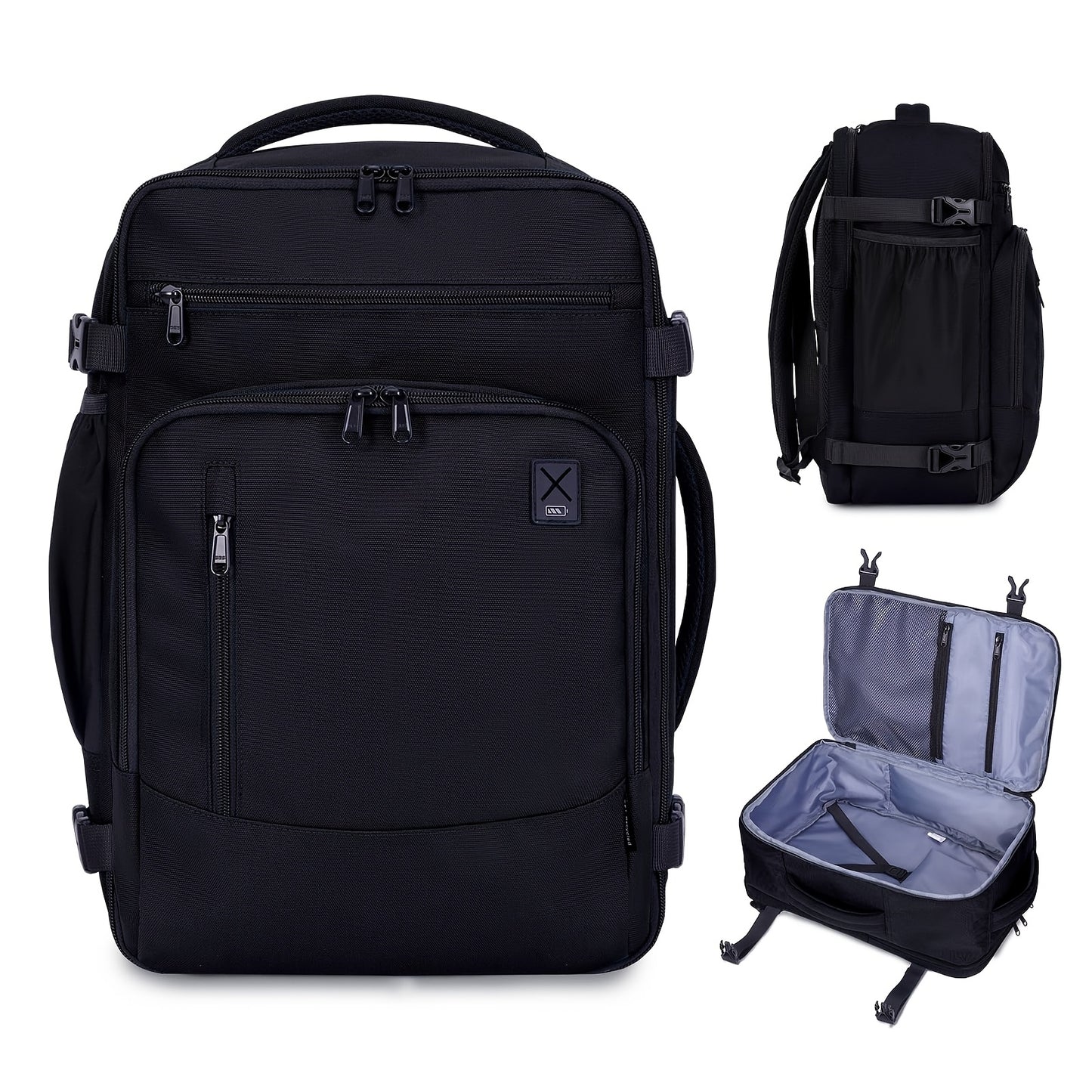 Zaino da cabina approvato per aereo con capacità di 20L, 40X20X25 cm | Borsa da viaggio per laptop da riporre sotto il sedile con tasca antifurto | Zaino da volo brevettato unisex