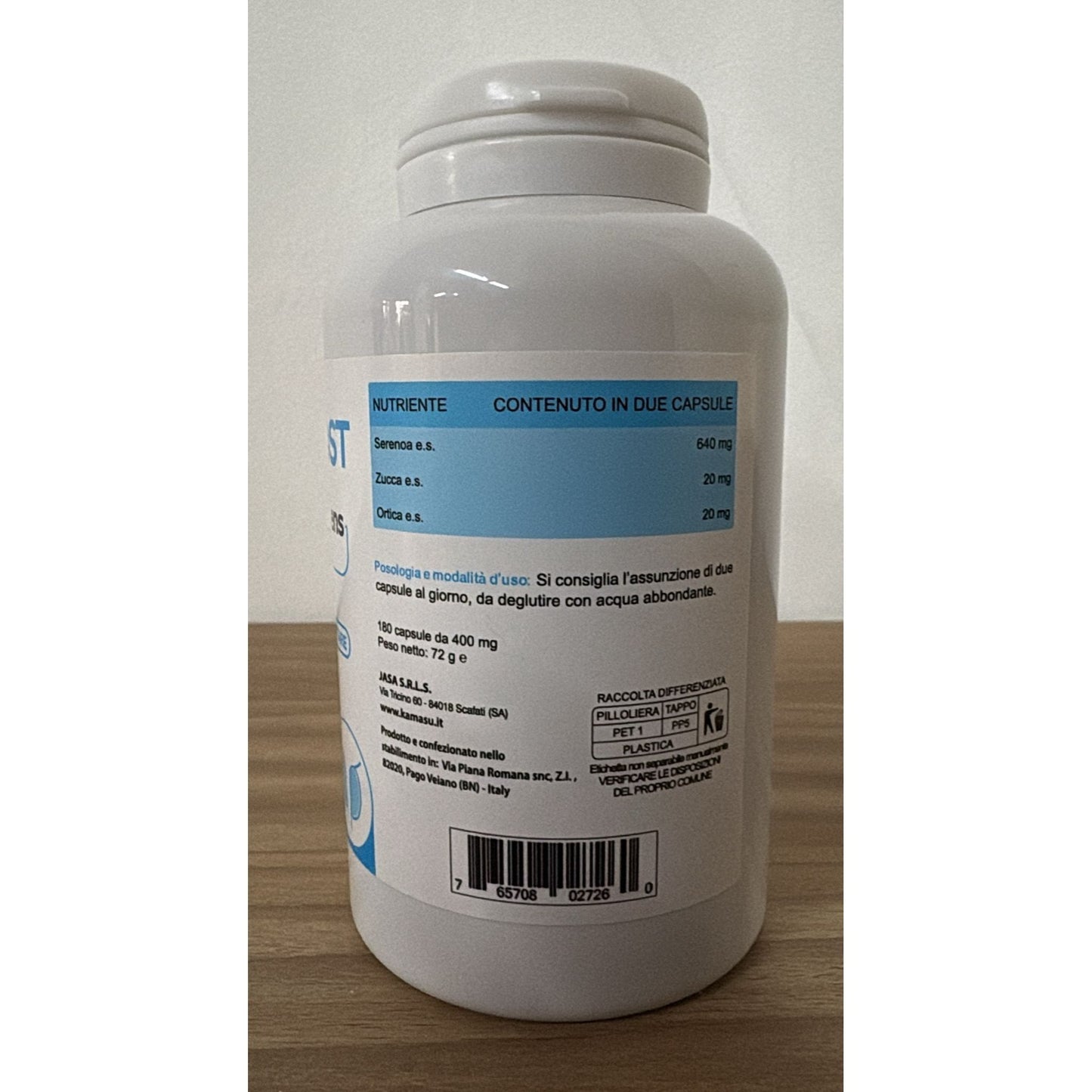Integratore Prostata con Serenoa Repens, Semi di Zucca ed Ortica - Made in Italy - Spedizione veloce da magazzino locale