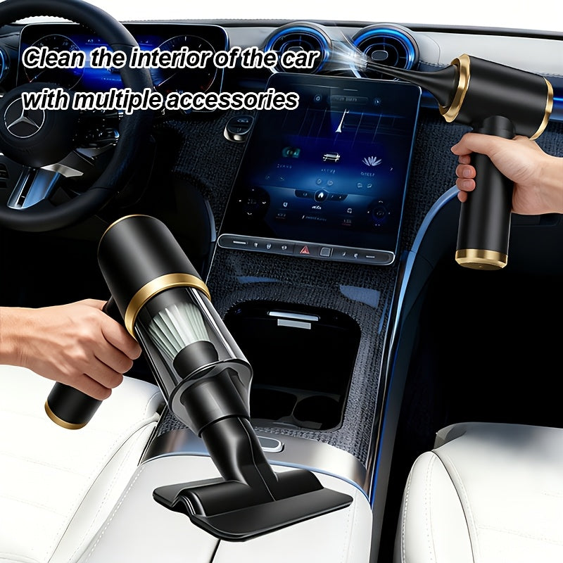 Aspirapolvere a Mano con Potente Aspirazione 8000PA Adatto per Auto, Casa e Rimozione Peli di Animali, a Basso Rumore, Grande con 9 Accessori, Aspirapolvere Portatile per Interni Auto, Pavimenti, Tappezzeria, Bicchiere e Sistema di Filtro