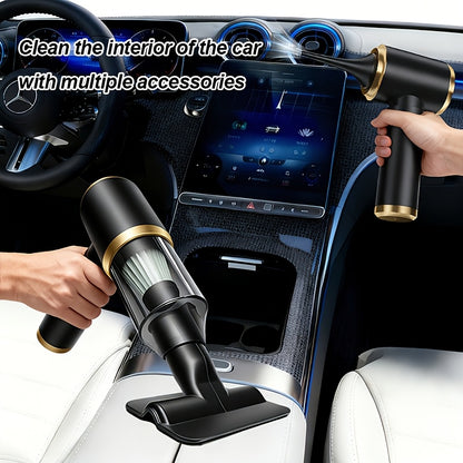 Aspirapolvere a Mano con Potente Aspirazione 8000PA Adatto per Auto, Casa e Rimozione Peli di Animali, a Basso Rumore, Grande con 9 Accessori, Aspirapolvere Portatile per Interni Auto, Pavimenti, Tappezzeria, Bicchiere e Sistema di Filtro