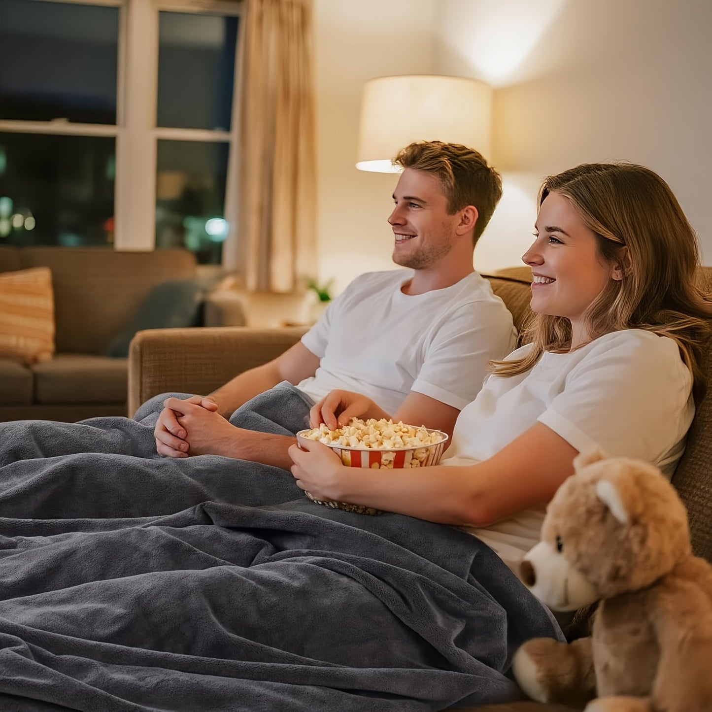 Coperta per letto LOOBANI: Utilizzabile su entrambi i lati con morbida coperta in flanella per letto matrimoniale, dimensioni 229cm * 203cm/205cm * 153cm, coperta a prova di perdite/schizzi per animali domestici, adatta per divano, protezione del sedile,