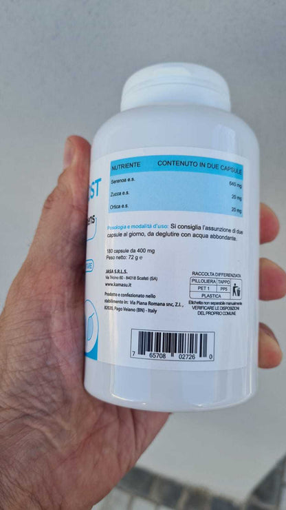 Integratore Prostata con Serenoa Repens, Semi di Zucca ed Ortica - Made in Italy - Spedizione veloce da magazzino locale