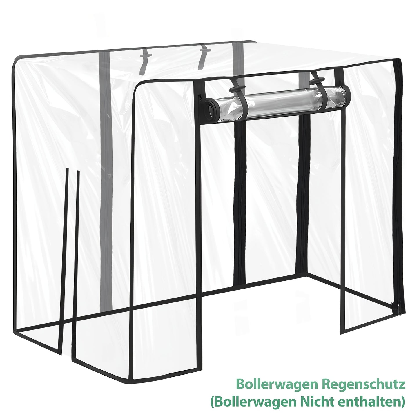 Carrello a mano pieghevole con tetto per carichi pesanti 100 kg 150 L - Ruote con freno, maniglia regolabile, tessuto in nylon Oxford per campeggio in famiglia, shopping e giardinaggio (Grigio/Nero/Grigio-Nero/Verde scuro)