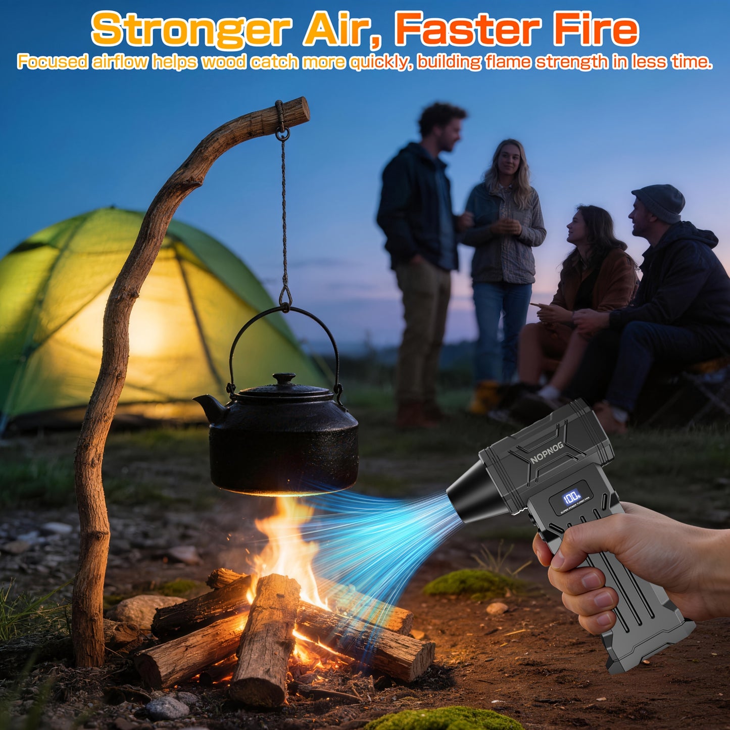 Ventilatore Turbo Violento, 140000RPM Senza Spazzole Wireless Portatile con Display Digitale Ricarica USB-C Potente Ventola Pulitore di Polvere per Auto pz Ventola da Esterno (Kit Aspirapolvere Opzionale)