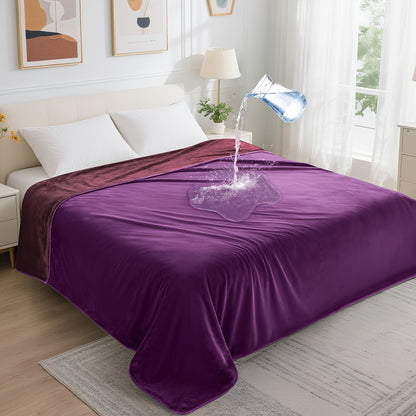 Coperta per letto LOOBANI: Utilizzabile su entrambi i lati con morbida coperta in flanella per letto matrimoniale, dimensioni 229cm * 203cm/205cm * 153cm, coperta a prova di perdite/schizzi per animali domestici, adatta per divano, protezione del sedile,