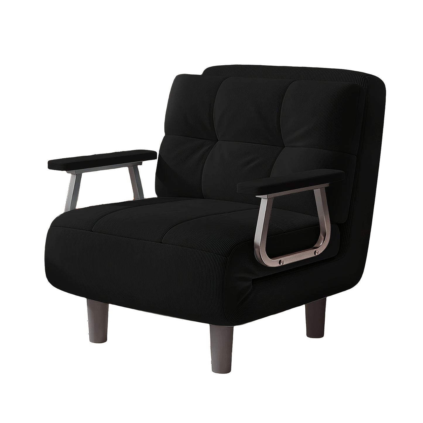Poltrona Convertibile, Divano Letto e Sedia a Sdraio 3 in 1 con Cinque Posizioni Regolabili per Schienale e Cuscino Seduta, Realizzata in Tessuto Velluto a Coste. Perfetta per Camere da Letto, Soggiorni e Appartamenti