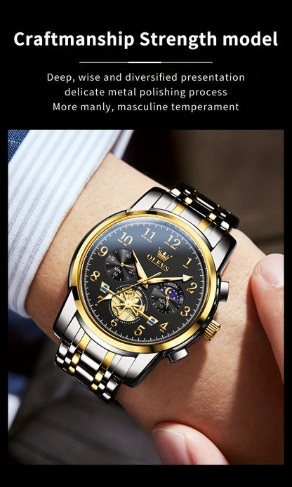 OLEVS Orologi da Uomo Classici Business Dress Analogico Quarzo Quadrante Digitale Orologio da Uomo Moda Lusso Bracciale in Acciaio Inossidabile Luminoso con Calendario Orologio da Polso da Uomo Regali Romantici Relojes De Hombre Quadrante Blu/Nero/Bianco/