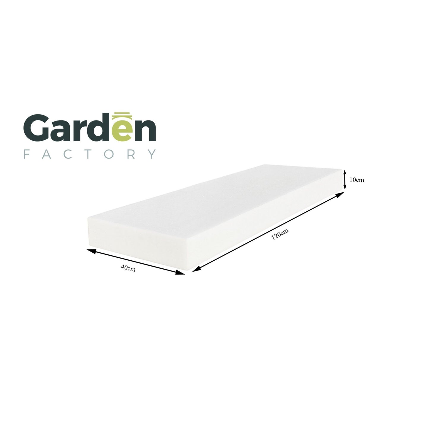 Pannello in schiuma 120x80x10cm, 120x60x10cm, 120x40x10cm – Schiuma per imbottitura, tappetino in schiuma densa, cuscino in schiuma per mobili in pallet, materasso, resistente e duraturo, pannello in schiuma