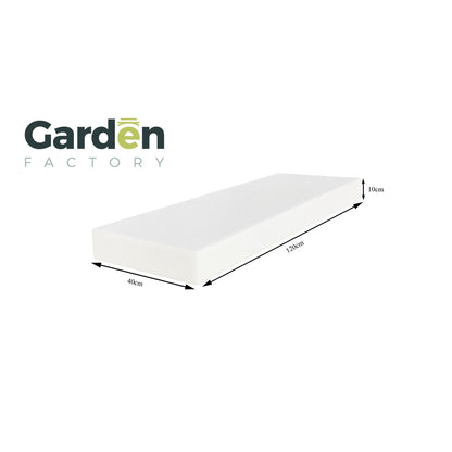 Pannello in schiuma 120x80x10cm, 120x60x10cm, 120x40x10cm – Schiuma per imbottitura, tappetino in schiuma densa, cuscino in schiuma per mobili in pallet, materasso, resistente e duraturo, pannello in schiuma