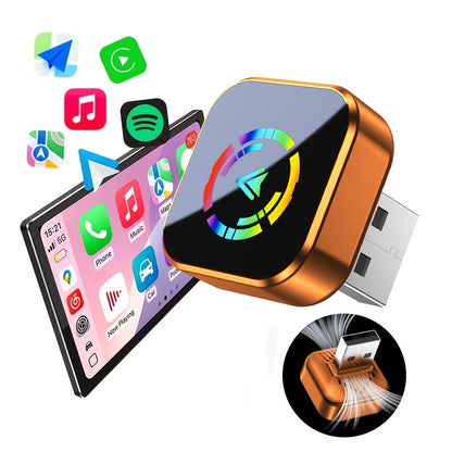 Adattatore Wireless CarPlay per iPhone, Adattatore CarPlay Wireless, Plug & Play, Connessione Stabile Senza Ritardi, Connessione Rapida Automatica, Design Mini per Auto con Car Play Cablato, Senza Batteria