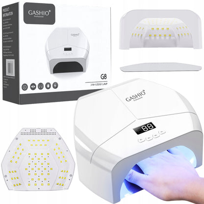 LAMPADA A LED UV PER GEL IBRIDI 268W POTENTE DUAL LED BASE A SPECCHIO LAMPADA PROFESSIONALE PER UNGHI / INDURA TUTTI I GEL / LUCE BLU / BASE A SPECCHIO REMOVIBILE / 4 TEMPI DI CURA / 10,30,60,99S / DUAL LED