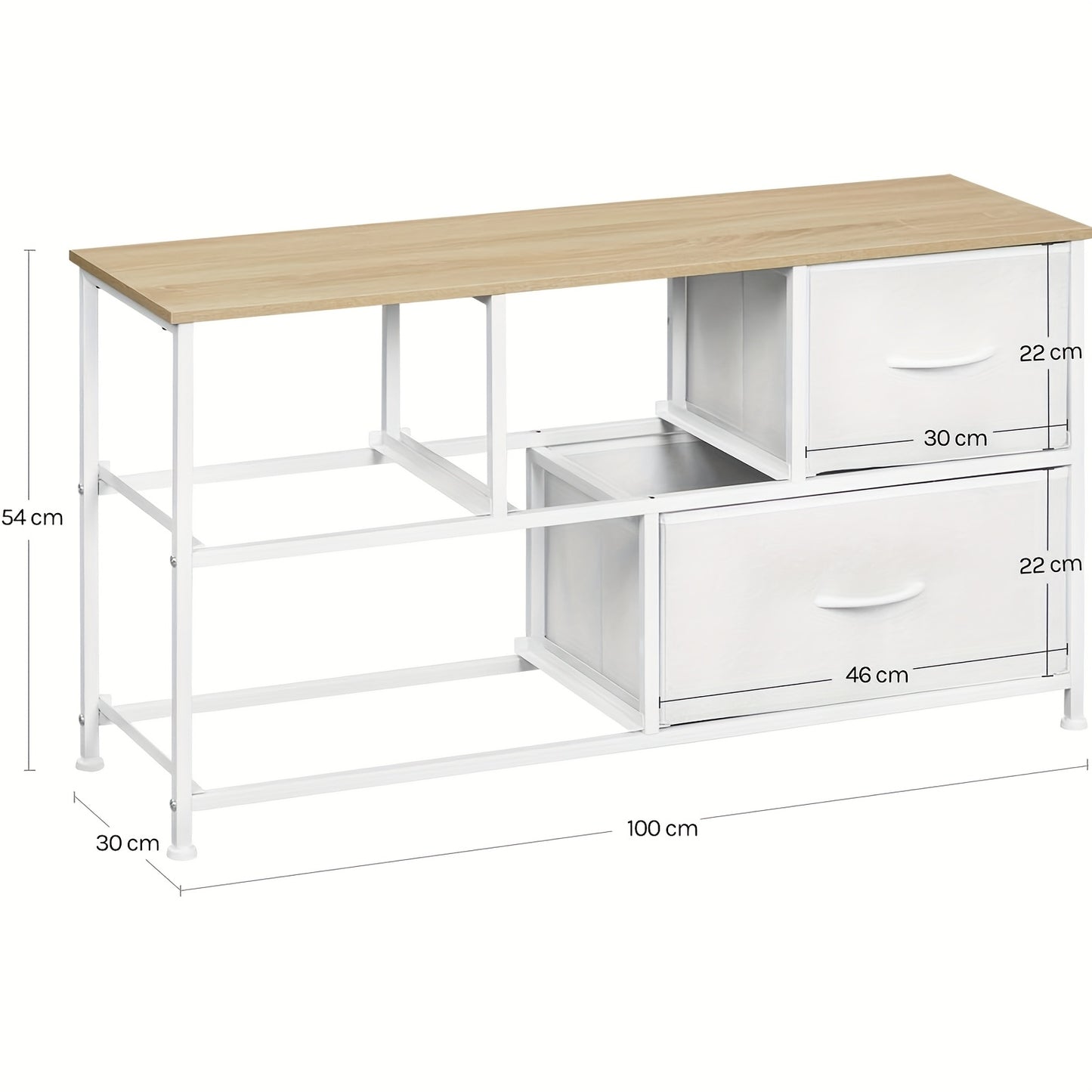 1 pz Cassettiera, Mobile a Cassetti, Telaio in Metallo, Realizzata in Legno, 5 Cassetti in Tessuto Non Tessuto, Utilizzabile come Comodino, Credenza, Mobile TV, Adatta per Camera da Letto, Soggiorno, Corridoio, Multifunzionale, Contenitore per la Casa, Ca
