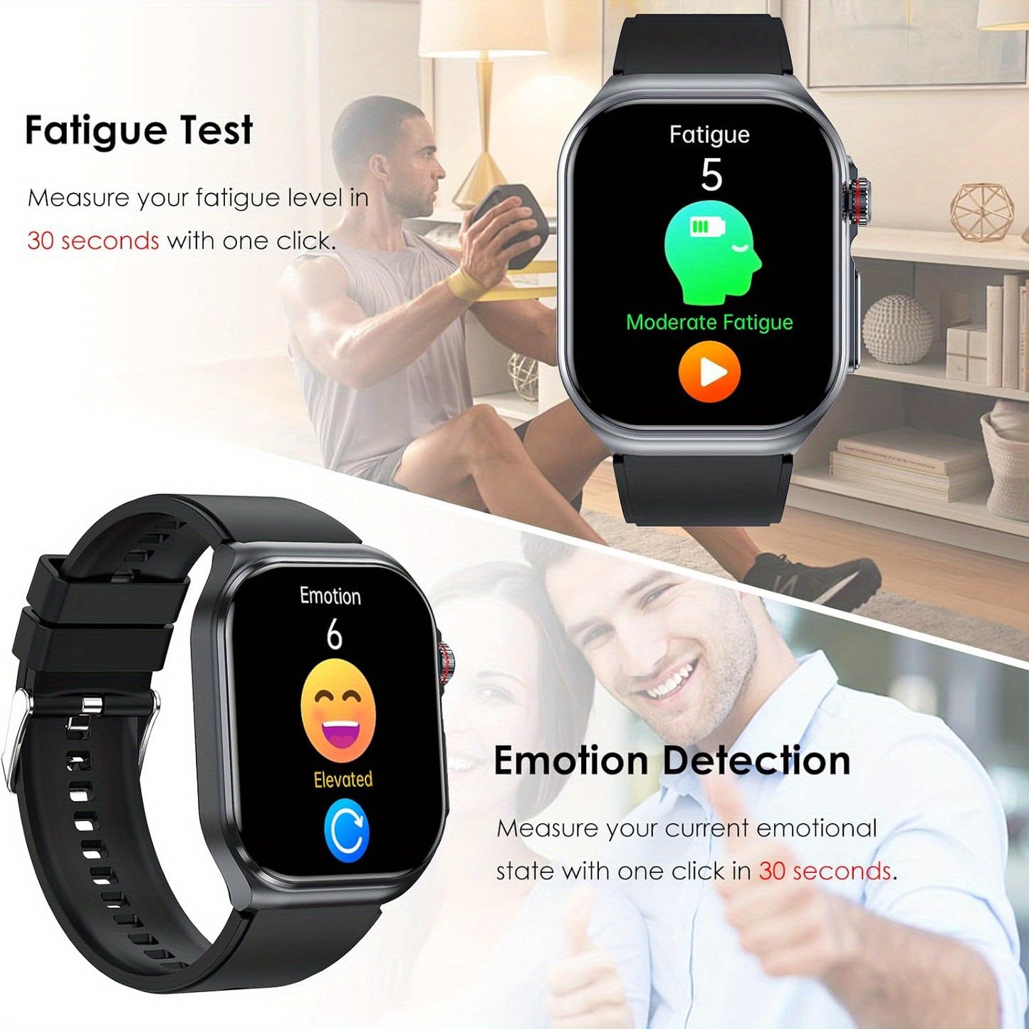 Smartwatch 2026 Nuovo: Display AMOLED Grande da 5,18 cm, Batteria a Lunga Durata da 530 mAh, Chiamata BT 5.3, Modalità Multi-Sport, Assistente Vocale, SOS, Monitoraggio Mestruale, Previsioni Meteo, Orologio Fitness per Android & IOS, Regalo Ideale per la