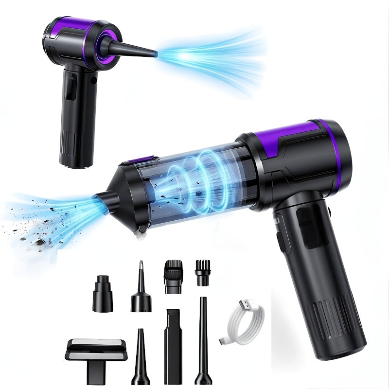 Aspirapolvere portatile senza fili per auto, 22000Pa ad alta potenza, aspirapolvere portatile e spolverino ad aria per la pulizia dell'auto, casa, ufficio, peli di animali domestici | Multigoccia, filtro lavabile, luce LED