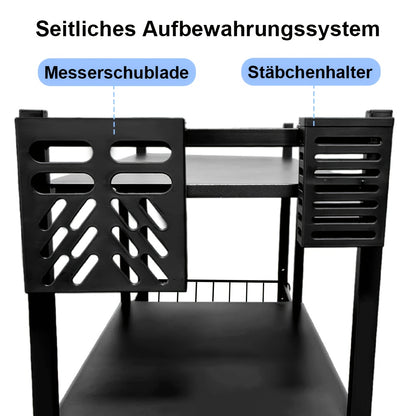 Scaffale da cucina portaoggetti in acciaio per carichi pesanti, scaffale per microonde ed elettrodomestici, scaffale portaoggetti, 92*32*108cm, mensola verticale, scaffale portaelettrodomestici, mensola aperta multistrato, salvaspazio, scaffale da cucina,