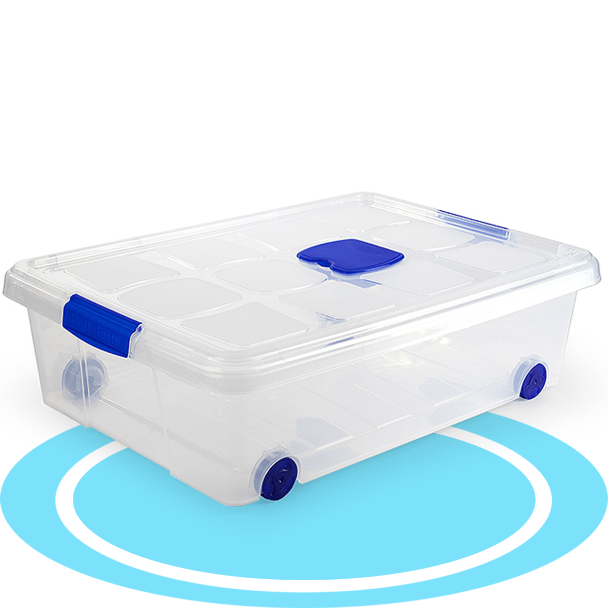 Scatola di Plastica per Organizzare Giocattoli, Libri, Documenti e Coperte - Chiusura Ermetica, Grande Capacità e Resistente - Dekohome