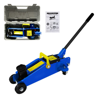 Cric a Ponte Pesante da 2 Tonnellate, Cric a Carrello a Basso Profilo per Auto, Furgone, Riparazione Pneumatici in Garage, Strumento di Emergenza per Cambio Gomme, Capacità di Carico 2 Tonnellate / 4000 Libbre, Altezza di Sollevamento da 5,3" a 12,6", con