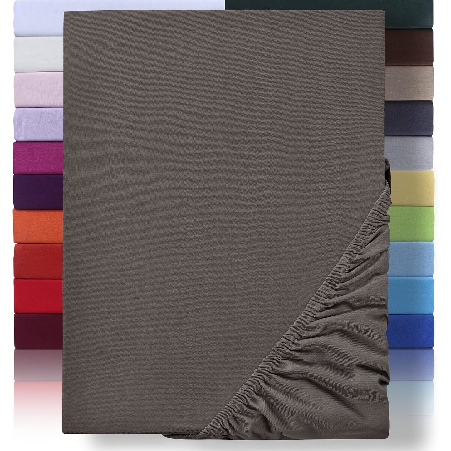 Confezione da 2 lenzuola con angoli in 100% 130gsm, lenzuola con angoli in 100%, gonna da 30cm, ipoallergenico, lenzuolo da letto traspirante, adatto per camera da letto, dormitorio e camera degli ospiti, lavabile in lavatrice, biancheria da letto, con an