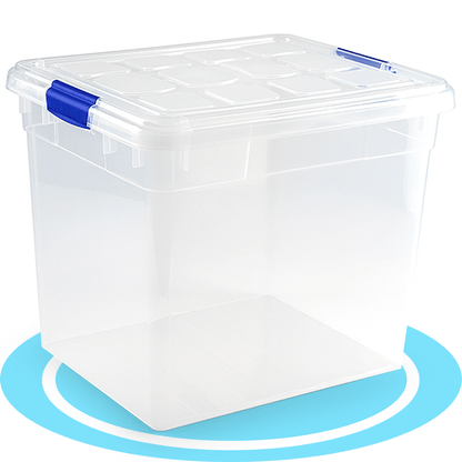 Scatola di Plastica per Organizzare Giocattoli, Libri, Documenti e Coperte - Chiusura Ermetica, Grande Capacità e Resistente - Dekohome