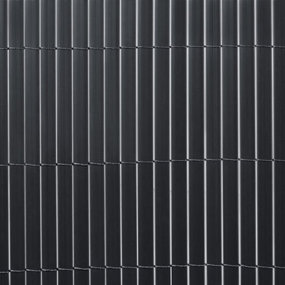 Recinzione decorativa da giardino in PVC a forma di W, schermo per la privacy per balcone con fascetta, antracite, altezza 80-200 cm, adatta per giardino e cortile