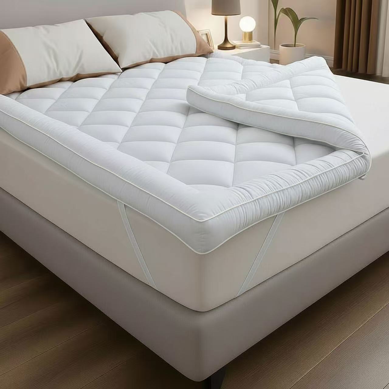 CATAVANA - Topper per Materasso Comfort - Varie Misure (80 X 200 Cm/ 90 X 200 Cm/ 140 X 190 Cm/ 140 X 200 Cm/ 160 X 200 Cm/ 180 X 200 Cm) - Microfibra Traspirante e di Alta Gamma - Imbottitura 800 G - Antiscivolo con Elastici - Ideale per 1 Persona/ 2 Per