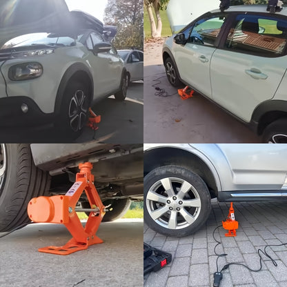 Cric a forbice da 3 tonnellate elettrico per auto, kit da 12V CC, kit di attrezzi per martinetto per pneumatici, martinetto a carrello con sollevamento manuale a risparmio di fatica per auto, SUV, furgone, riparazione e cambio pneumatici, kit di emergenza