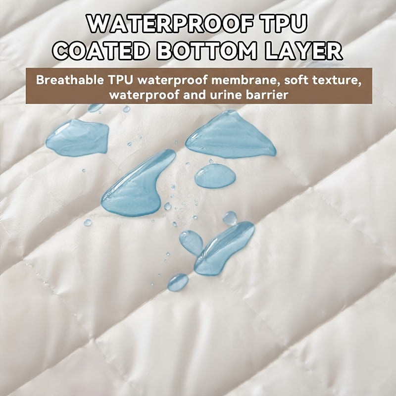 Coprimaterasso Impermeabile - Protezione per Materasso Trapuntato Tinta Unita Lavabile in Lavatrice con Angoli Profondi (Morbidissimo e Confortevole). Utilizzabile Come Lenzuolo Separato. Ideale per Camere da Letto, Dormitori e Hotel. Protegge i Lenzuola
