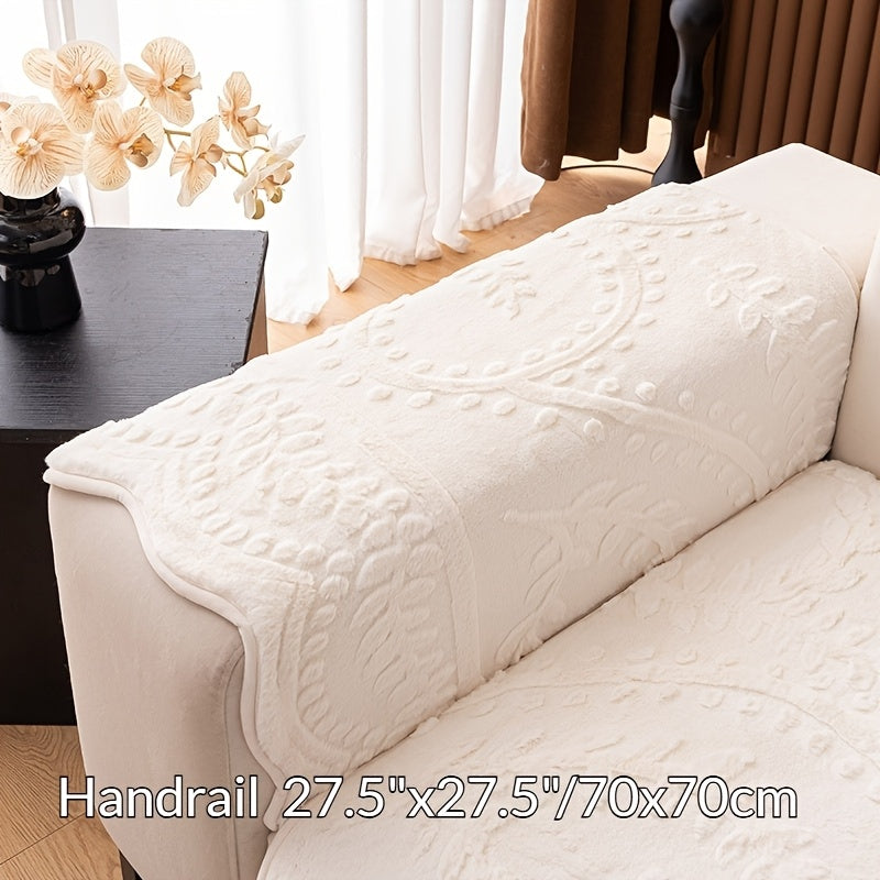 1 Coperta per Divano in Peluche con Stampa Leopardata - Finta Pelle Spessa e Calda, Antiscivolo e Adatta agli Animali Domestici, Bordo Decorativo a Foglie, Per Divani da 1-4 Posti e Sezionali, Lavabile in Lavatrice, Accessorio Comodo per Soggiorno o Camer