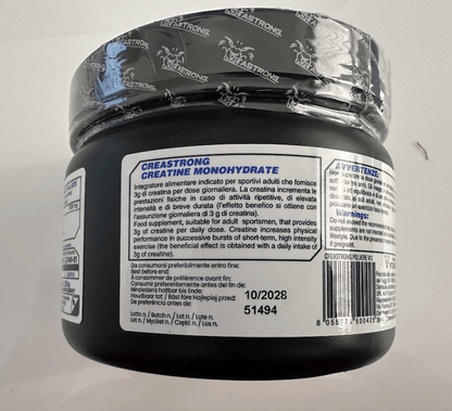 Creatina Monoidrata 3000 mg CreaStrong, Creatina in Polvere Senza Additivi, Creatina Vitastrong 250 g Solubile