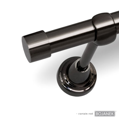 Asta per Tende a Parete in Metallo – BOJANEK – 4 Colori, 8 Lunghezze (120 - 600 cm) – Asta per Tende Resistente, Regolabile, Durevole per Soggiorno, Camera da Letto, Cucina, Bagno, Ufficio; Perfetta per Interni Moderni, Classici, Scandinavi, Loft, Industr
