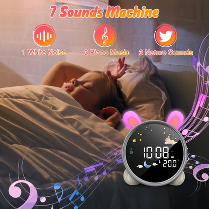 Sveglia Lemnoi, Unisex, a Batteria, Conto alla Rovescia, Funzione Snooze, 3 Livelli di Luminosità e Luci Colorate