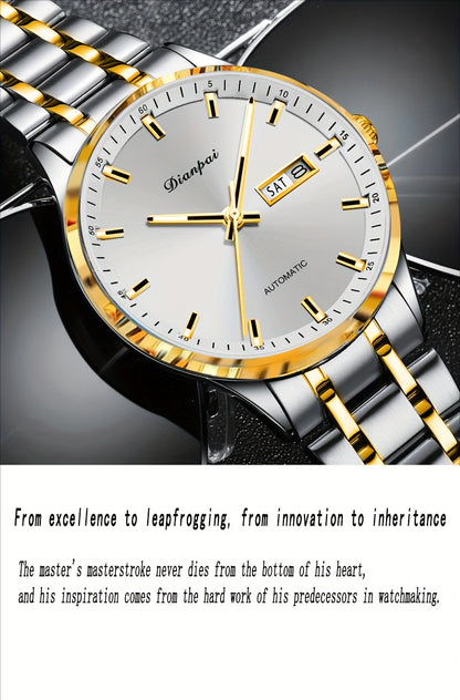 Dianpai Orologio meccanico automatico da donna, sofisticato ed elegante, con un design sportivo casual e alla moda, perfetto come regalo di compleanno