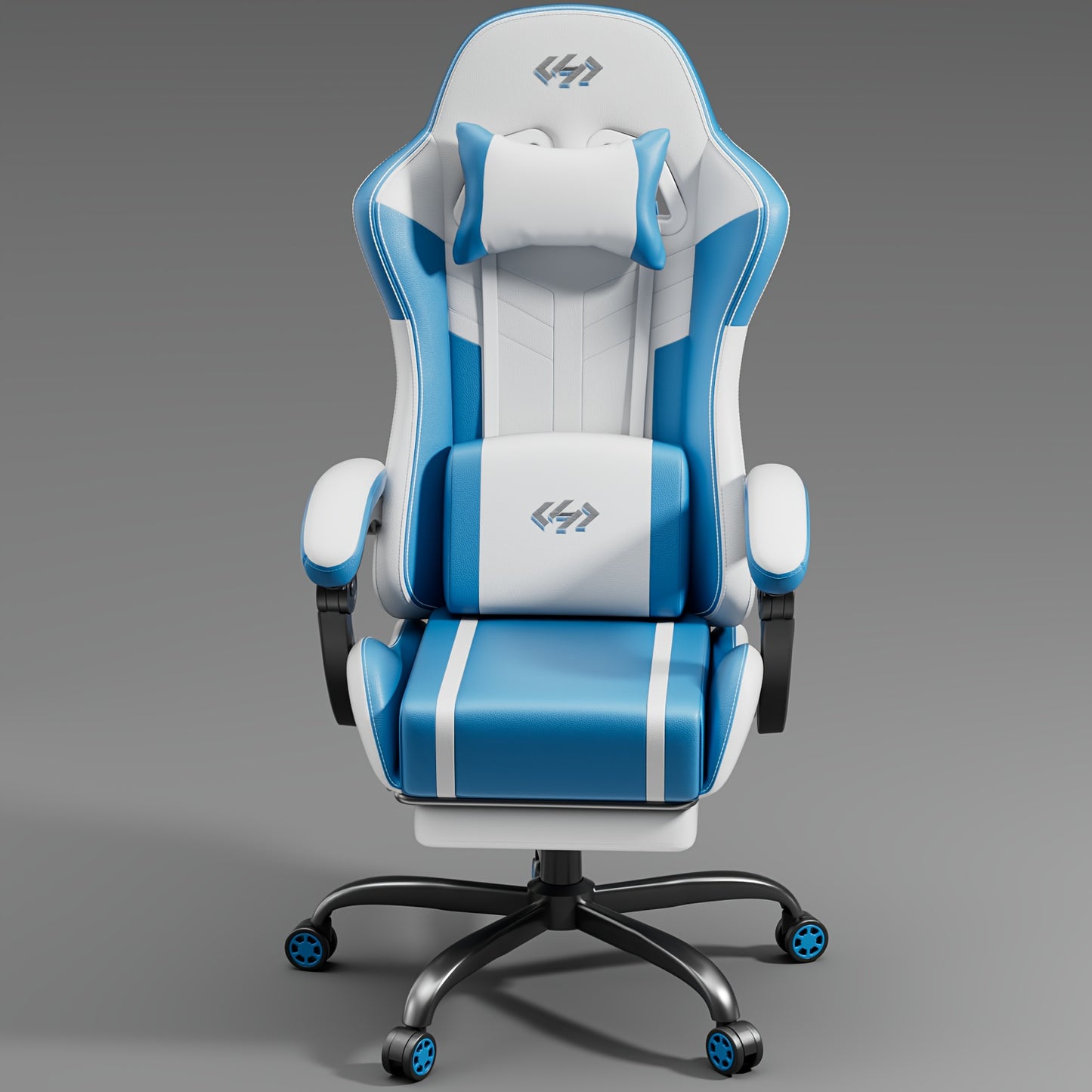 Nuova Sedia Gaming Aggiornata con Massaggio Lombare Integrato, Design Ergonomico per Adulti, Supporto Lombare e Poggiatesta Regolabili, Sedia da Ufficio Girevole in Ecopelle con Poggiapiedi, Sedia Reclinabile per Lunghe Ore di Gaming/Lavoro