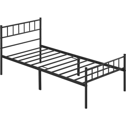 Costoffs Struttura Letto Moderno in Metallo con Testiera e Pediera con Spazio di Archiviazione per Appartamento Camera da Letto