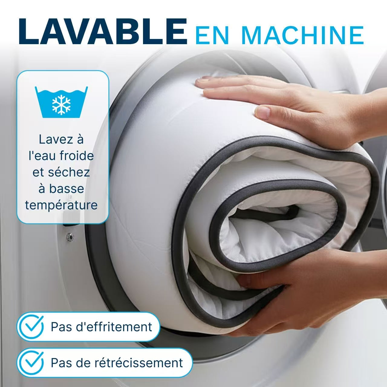 Materasso Cloud 600 Gsm Morbido e Traspirante in Fibre Vergini - Tessuto Morbido e Piacevole al Tocco, Design Ondulato Confortevole, Cinghie di Retenzione Elastiche, Lavabile in Lavatrice