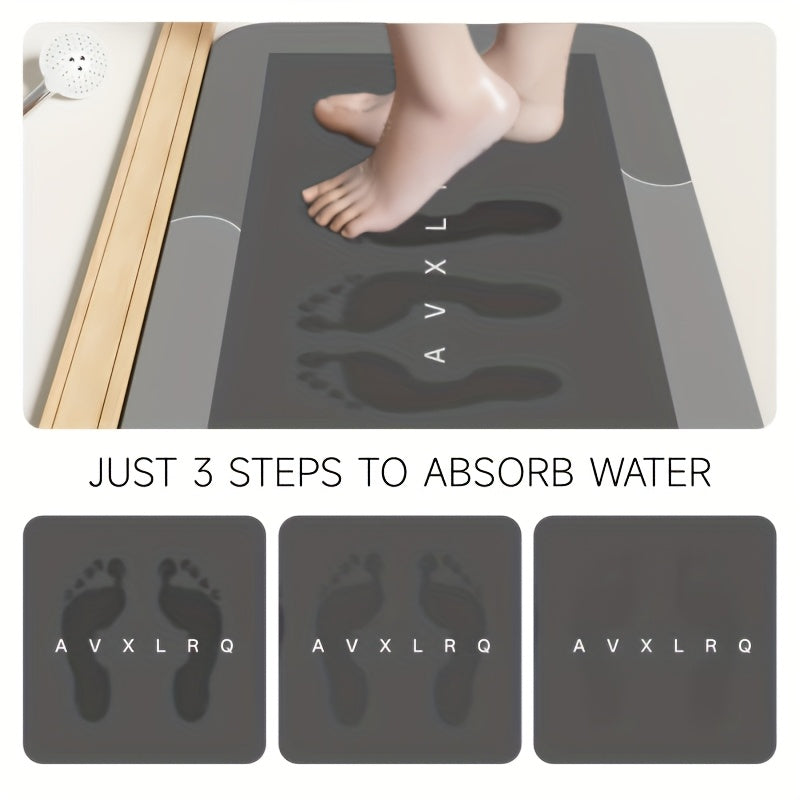 Tappetino da Bagno in Diatomite Super Assorbente - Asciugatura Rapida, Antiscivolo e Assorbente, Morbido e Comodo, Adatto per Bagno, Doccia, Lavanderia, Camera da Letto, Soggiorno, Ingresso, Cucina e Bagno Camper