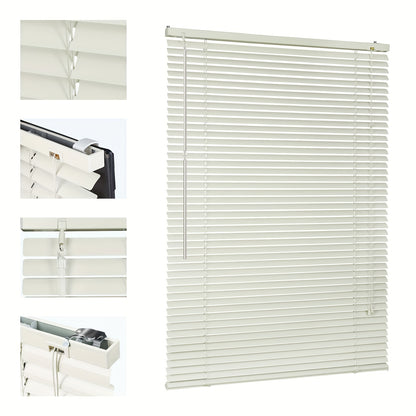 Tapparella Veneziana Sekey Klemmfix per Finestre, a Sospensione Libera, Doghe in Alluminio da 25mm, con Foratura, Include Materiale di Montaggio, Tapparella in Alluminio, Senza Foratura