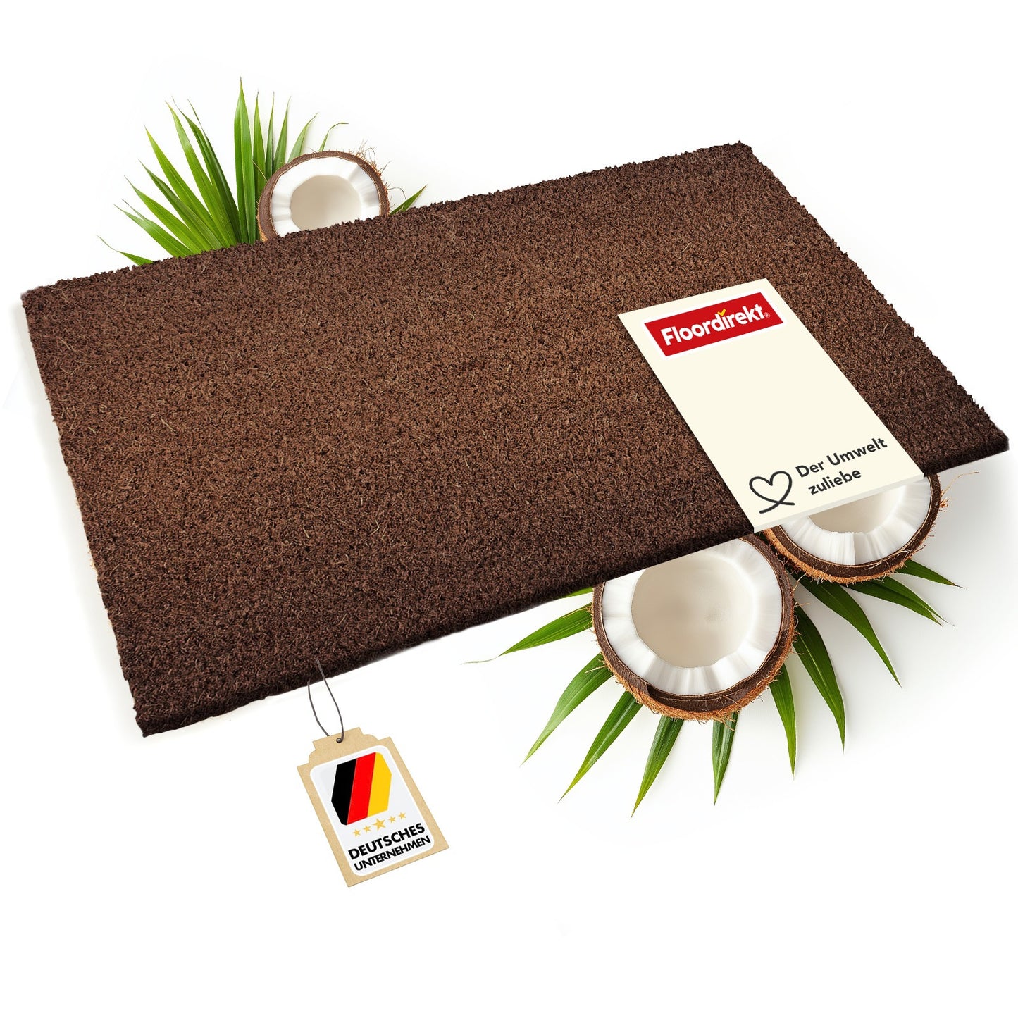 FLOORDIREKT Tappetino in Cocco - Tappetino per Ingresso Interno & Esterno - Tappetino per Porta d'Ingresso - Disponibile in 5 Colori & 3 Misure