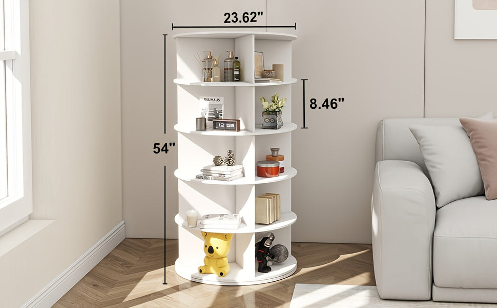 Torre portascarpe girevole a 5/6/7 ripiani per 20/24/28 paia di scarpe, espositore girevole a 360° bianco, organizzatore Lazy Susan, scaffale portascarpe a carosello rotondo, carosello verticale per cappelli e borse