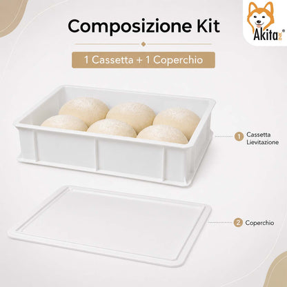 Cassetta Lievitazione Pizza e Pane portaimpasto con Coperchio