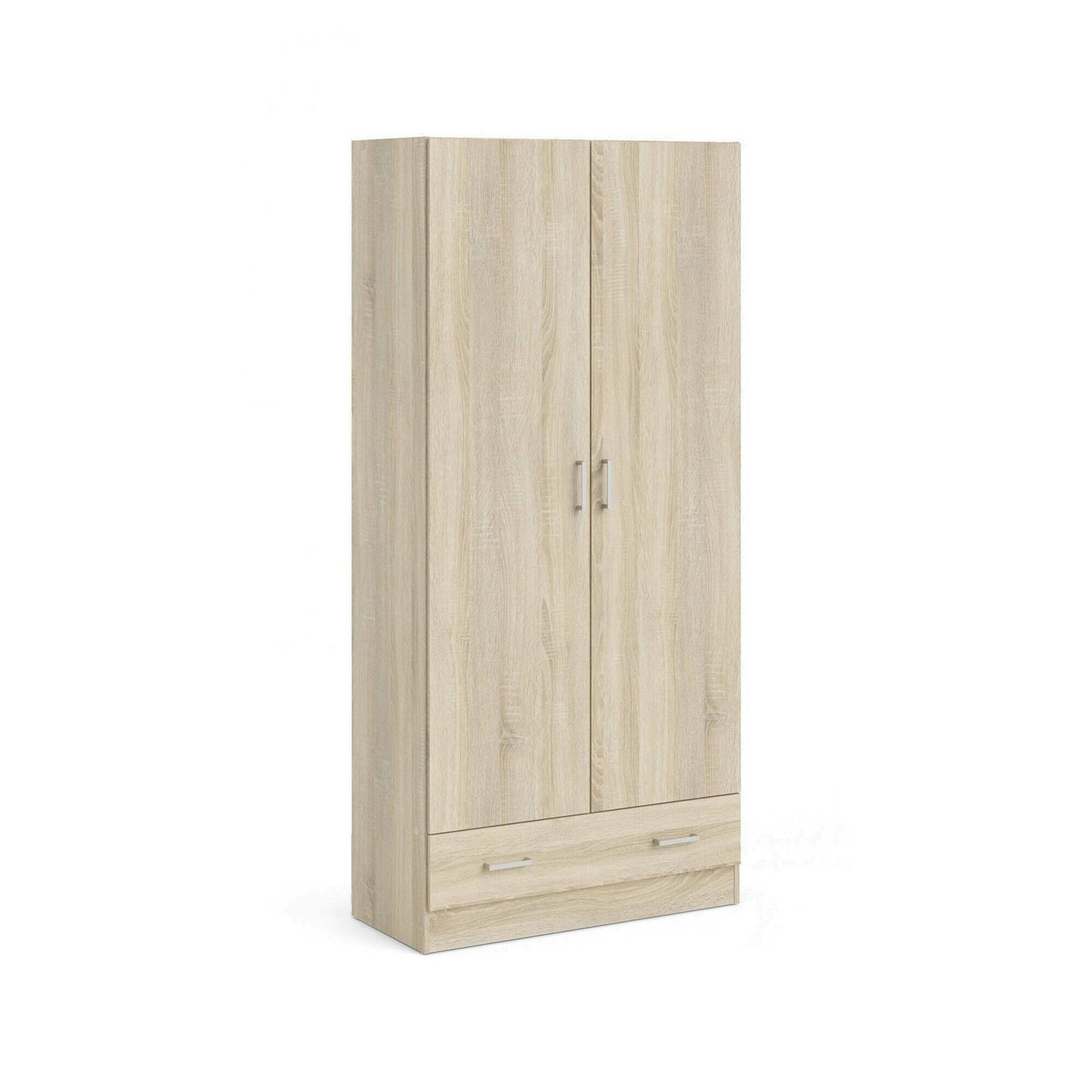 Guardaroba 2 ante Amylya, Mobile camera da letto, Cabina armadio portabiti, Armadio appendiabiti, 79x36 h170 cm, Disponibile in 2 colori