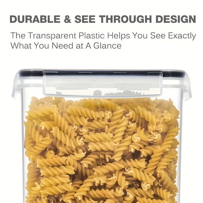 Set di 24 contenitori ermetici per alimenti con coperchi per l'organizzazione e lo stoccaggio in cucina, set di barattoli in plastica per cereali, pasta, farina e zucchero, etichette e pennarello