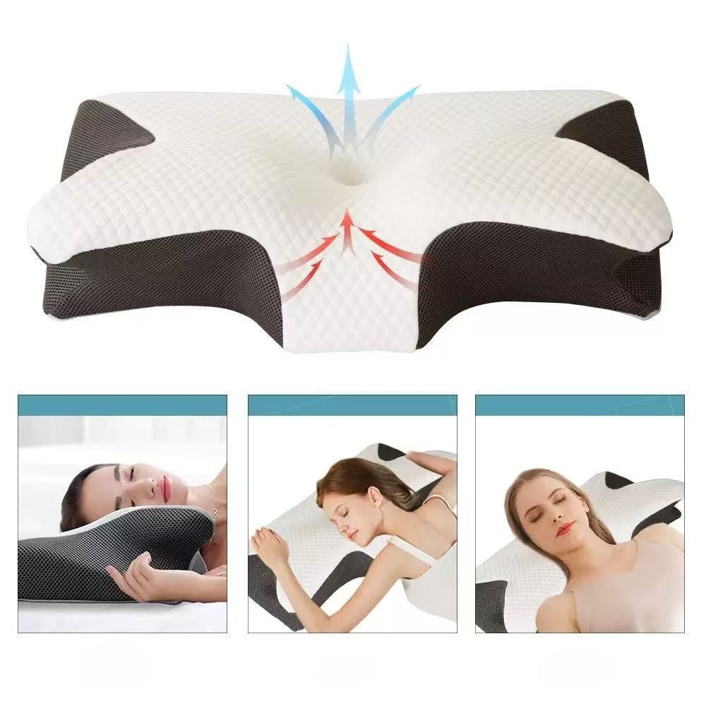 1 cuscino cervicale in spugna memory comfort per camper, ideale per chi dorme sul fianco. Allevia la pressione sul collo, con cerniera, rimovibile e lavabile, rilassa le spalle, solido, regalo perfetto per Natale e Capodanno.