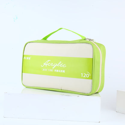 Pennarello Acrilico 120 Colori, Penna Acrilica a Doppia Punta con Pennello e Punta Fine, per Legno, Tela, Pietra, Pittura su Roccia, Vetro, Ceramica, Artigianato