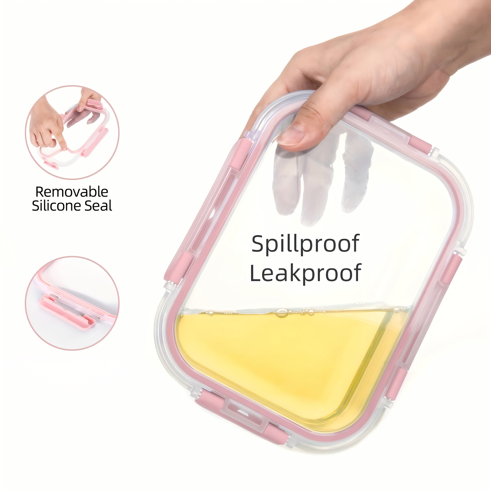 12 Confezioni di Contenitori per Alimenti in Vetro con Coperchi Ermetici a Scatto - Contenitori Rettangolari per Preparazione dei Pasti, Sicuri per Microonde e Lavastoviglie, Design Impilabile e Salvaspazio per Conservare Cibi Freschi, Avanzi e Controllo