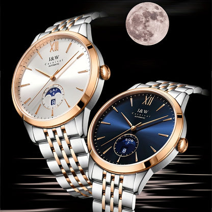 I&W Carnival High-End Brand Orologio Meccanico da Uomo in Acciaio Inossidabile con Mirino in Sapphire, Orologio Sportivo alla Moda da Uomo, Regali per le Vacanze, Senza Batteria