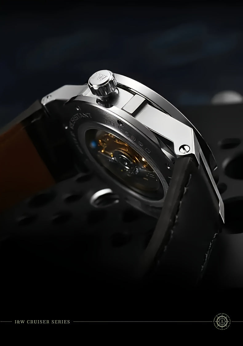[I&W Carnival] Orologio Sportivo Meccanico da Uomo, Luminoso e Impermeabile con Vetro Finto Zaffiro, Regalo Ideale per le Vacanze