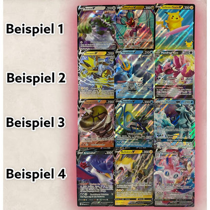 Originali Pokémon 3 V Card diverse in inglese, composte da V, VMAX, VSTAR o GX Carte Rare GARANTITE dai set attuali