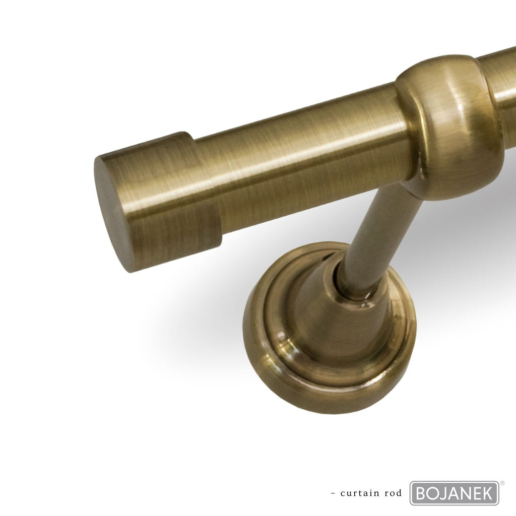 Asta per Tende a Parete in Metallo – BOJANEK – 4 Colori, 8 Lunghezze (120 - 600 cm) – Asta per Tende Resistente, Regolabile, Durevole per Soggiorno, Camera da Letto, Cucina, Bagno, Ufficio; Perfetta per Interni Moderni, Classici, Scandinavi, Loft, Industr